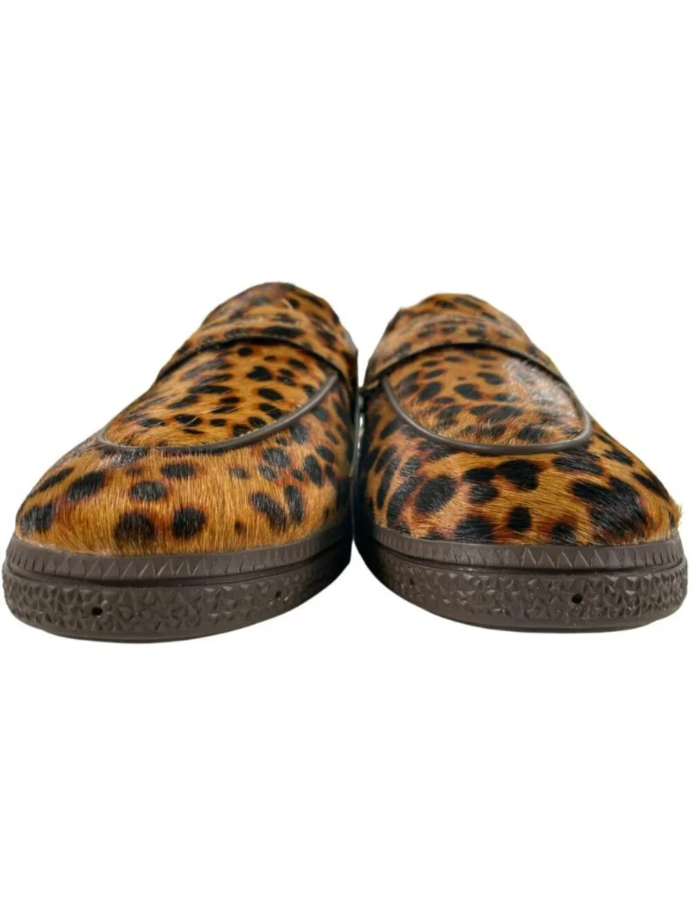 Adidas Handball Spezial Loafer Shoes Leopard Fur Print Brown Women's Size 9 NEW